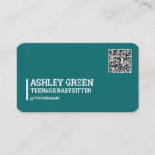 Carte De Visite 🤸 🏼 Ado Babsitting personnalisé QR ♂️ (Devant)