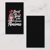 Carte De Visite Ado de Cosplay du manga d'Anime Girl (Devant / Derrière)