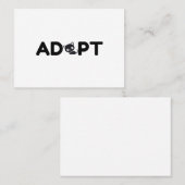 CARTE DE VISITE ADOPTER UN CHAT (Devant / Derrière)