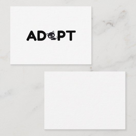 CARTE DE VISITE ADOPTER UN CHAT (Devant / Derrière)