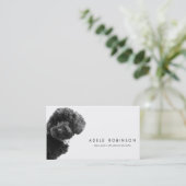 Carte De Visite © Adorable Black Toy Poodle Puppy (Debout devant)