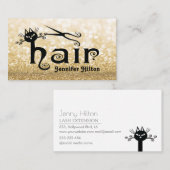 Carte De Visite Adorable chic chic chic chic chignon cheveux logo (Devant / Derrière)