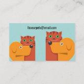 Carte De Visite Adorable chien chat animal (Dos)