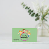 Carte De Visite Adorable Conception de Babysitting par des enfants (Debout devant)