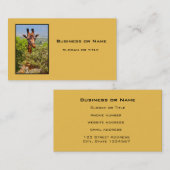 Carte De Visite Adorable Giraffe Poking His Head Above The Trees (Devant / Derrière)