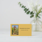 Carte De Visite Adorable Giraffe Poking His Head Above The Trees (Debout devant)