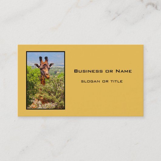 Carte De Visite Adorable Giraffe Poking His Head Above The Trees (Devant)