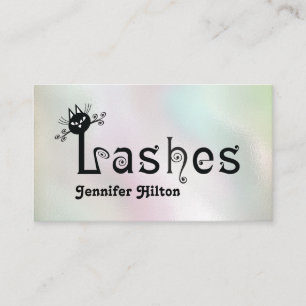 Carte De Visite Adorable mignon chat noir logos amusant