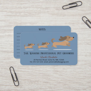 Carte De Visite Adorable Mignonne Dachshund Maman & Puppies Pet Gr