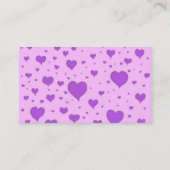 Carte De Visite Adorable Monstre Vert Bébé sur les coeurs Arrière  (Dos)