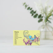 Carte De Visite adorable petit vecteur d'oiseau bleu (Debout devant)