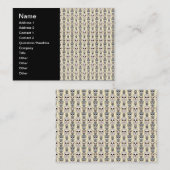 Carte De Visite Adorable Petite Chouette Motif sur Jaune clair (Devant / Derrière)