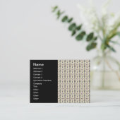 Carte De Visite Adorable Petite Chouette Motif sur Jaune clair (Debout devant)