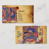 CARTE DE VISITE ADORATION DU PARCHEMENT MAGI NATIVITÉ NOËL (Devant / Derrière)