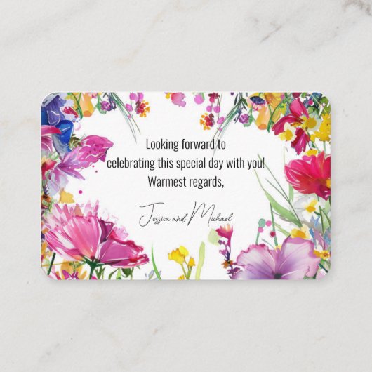Carte De Visite Adults only🌻💗🌹 Meadow Blooms Collection card (Dos)