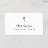 Carte De Visite Advanced Skin Therapist Minimal Elegant (Devant)