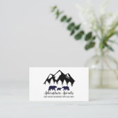 Carte De Visite Adventure Await Rustic Woodland Bears Wilderness (Debout devant)