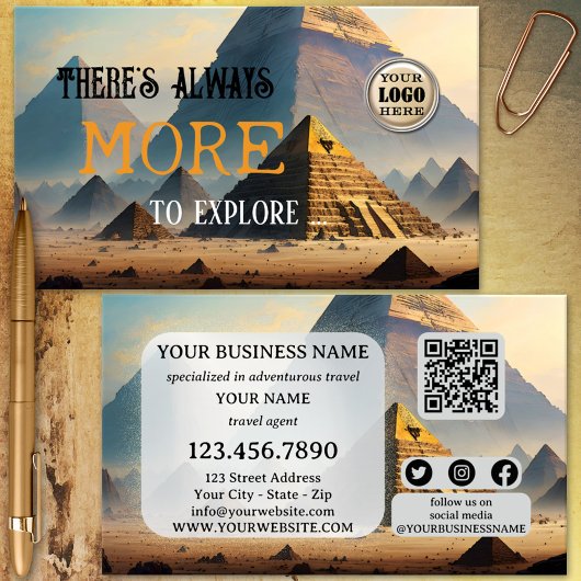Carte De Visite Adventure Travel Agency QR Code