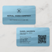 Carte De Visite Aérien bleu clair (Devant / Derrière)