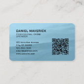 Carte De Visite Aérien bleu clair (Dos)