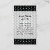 Carte De Visite Aero bleu Techno Dots Moderne Noir (Dos)