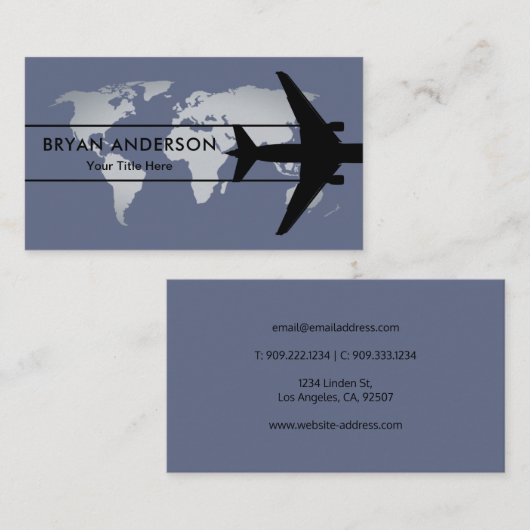 Carte De Visite Aéronefs (Devant / Derrière)