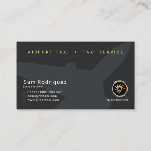 Carte De Visite Aéroport de Taxi de l'Aéroport de Black Air pur