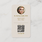 Carte De Visite Aesthetic Dentist Dental Clinic Visit White Sand (Dos)
