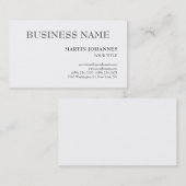 Carte De Visite Aesthetic Professional Chic Black & White (Devant / Derrière)