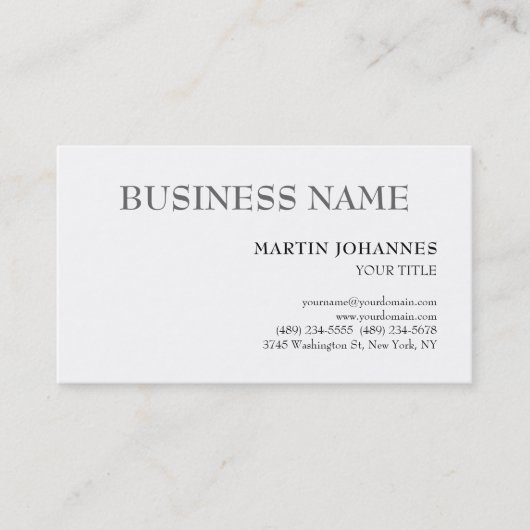 Carte De Visite Aesthetic Professional Chic Black & White (Devant)