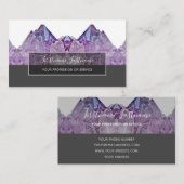 Carte De Visite Aéthyste précieux bijoux en cristal de luxe (Devant / Derrière)