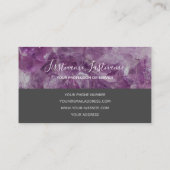 Carte De Visite Aéthyste précieux bijoux en cristal de luxe (Dos)