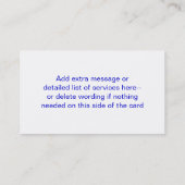 Carte De Visite Affaires antiques Card2-customize de Dumptruck (Dos)