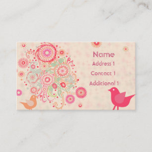 Carte De Visite Affaires assez florales