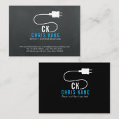 Carte De Visite affaires bleues et grises de conception de logo (Devant / Derrière)