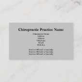 Carte De Visite Affaires Card3 de chiroprakteur (Dos)