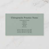 Carte De Visite Affaires Card5 de chiroprakteur (Dos)