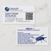 Carte De Visite Affaires Card_2 de JC OWASP (Devant / Derrière)