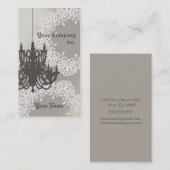 Carte De Visite Affaires Card_Brown de lustre (Devant / Derrière)