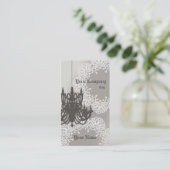 Carte De Visite Affaires Card_Brown de lustre (Debout devant)