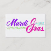 Carte De Visite Affaires Carte-Pour le mardi gras (Dos)