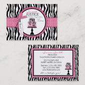 Carte De Visite Affaires chics Card_SJ de boutique (Devant / Derrière)