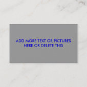 Carte De Visite Affaires d'alligator (Dos)