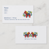 Carte De Visite Affaires de cheval de Dala de Scandinave (Devant / Derrière)
