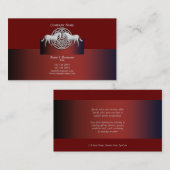 Carte De Visite Affaires de cheval lançant le blanc noir rouge (Devant / Derrière)