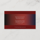 Carte De Visite Affaires de cheval lançant le blanc noir rouge (Dos)