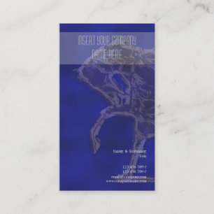 Carte De Visite Affaires de cheval lançant l'or argenté bleu