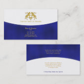 Carte De Visite Affaires de cheval lançant l'or bleu (Devant / Derrière)