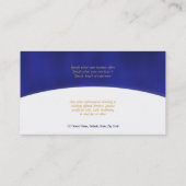 Carte De Visite Affaires de cheval lançant l'or bleu (Dos)