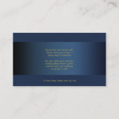 Carte De Visite Affaires de cheval lançant l'or bleu (Dos)